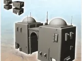 Tatooine futuristic building with roof spheres and large cen-0