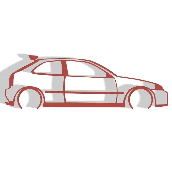 Honda Civic EK Hatchback - Silhouette Wall Decoration