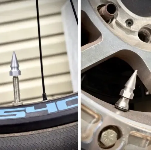 Spike valve stem caps