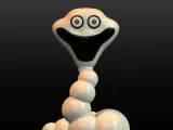 Hungry Worm 3D Model STL Multipart 3mf Multicolor Fanart-2
