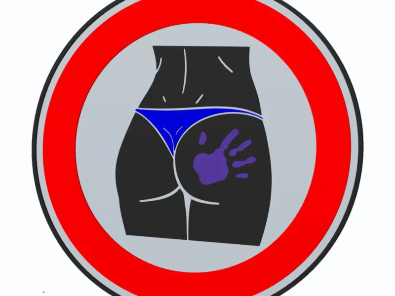 Butt Clap - Forbidden Traffic Sign - Wall Art