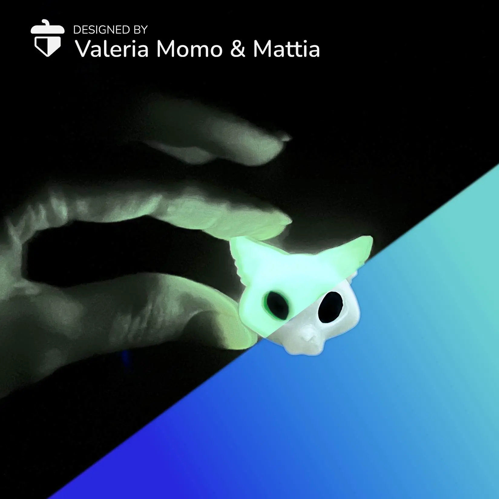 Skull Cat Magnet, Fridge Magnet Halloween Spooky