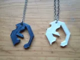Yin Yang Hugging Cats Necklace Charms-0
