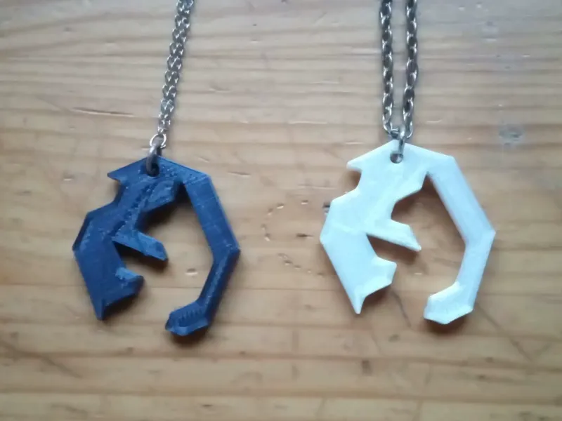Collier Yin Yang Hugging Cats Charms