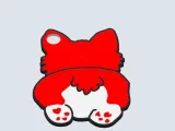 Dog butt keychain-0