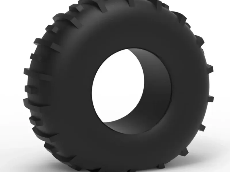 Low pressure Forester 1370 tire deflated Scale 1:25