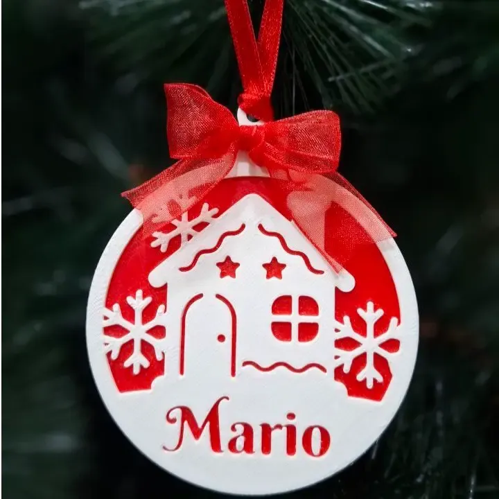 Christmas ornament snowy little house