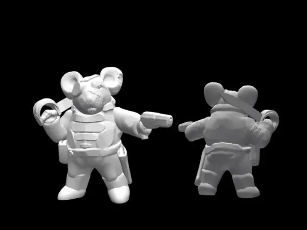 Mouse Pookah Ruimtepiraat (28mm/Heroïsche schaal)