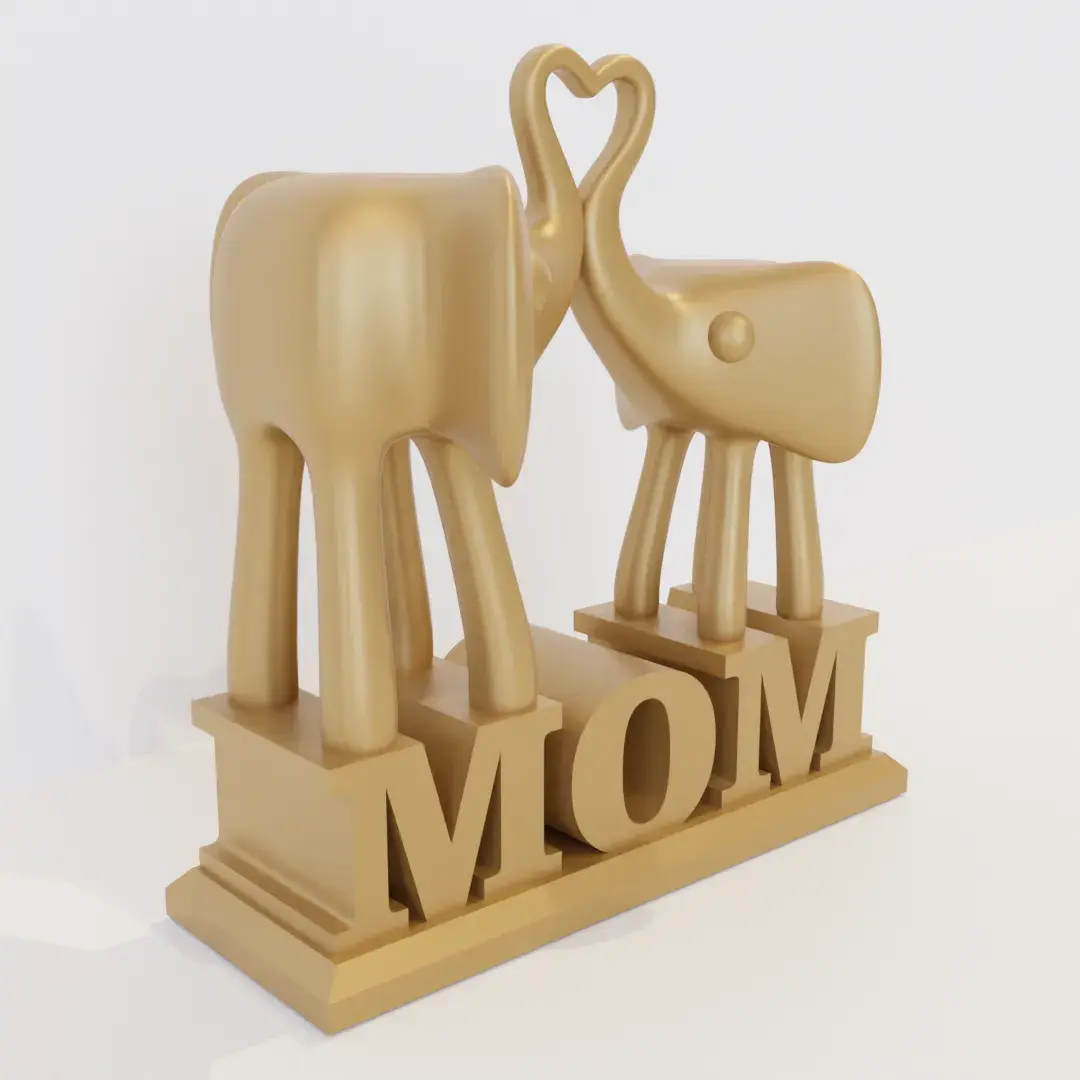 mother and son elephants