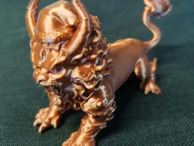 Figurilla de Gato Nian Navideño, Bestia Mítica China de la Suerte