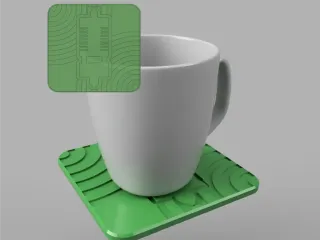 Coaster Featuring Hot-end Engraving (free)