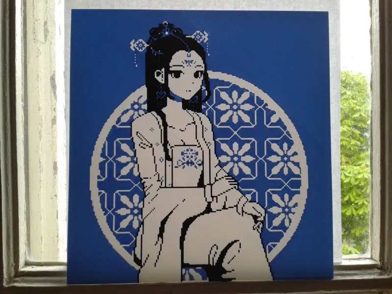 Girl on a nice Hanfu dress, by arts.of.win