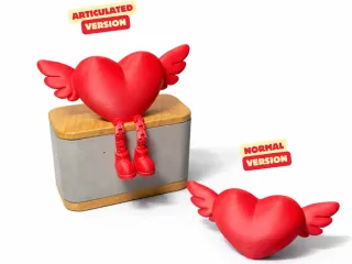 HEART BUDDY WITH WINGS / VALENTINES BUDDY FLEXI / GIFT