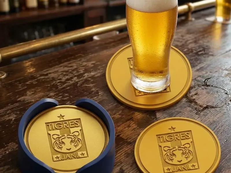 TIGRES DE MEXICO COASTERS AND HOLDER