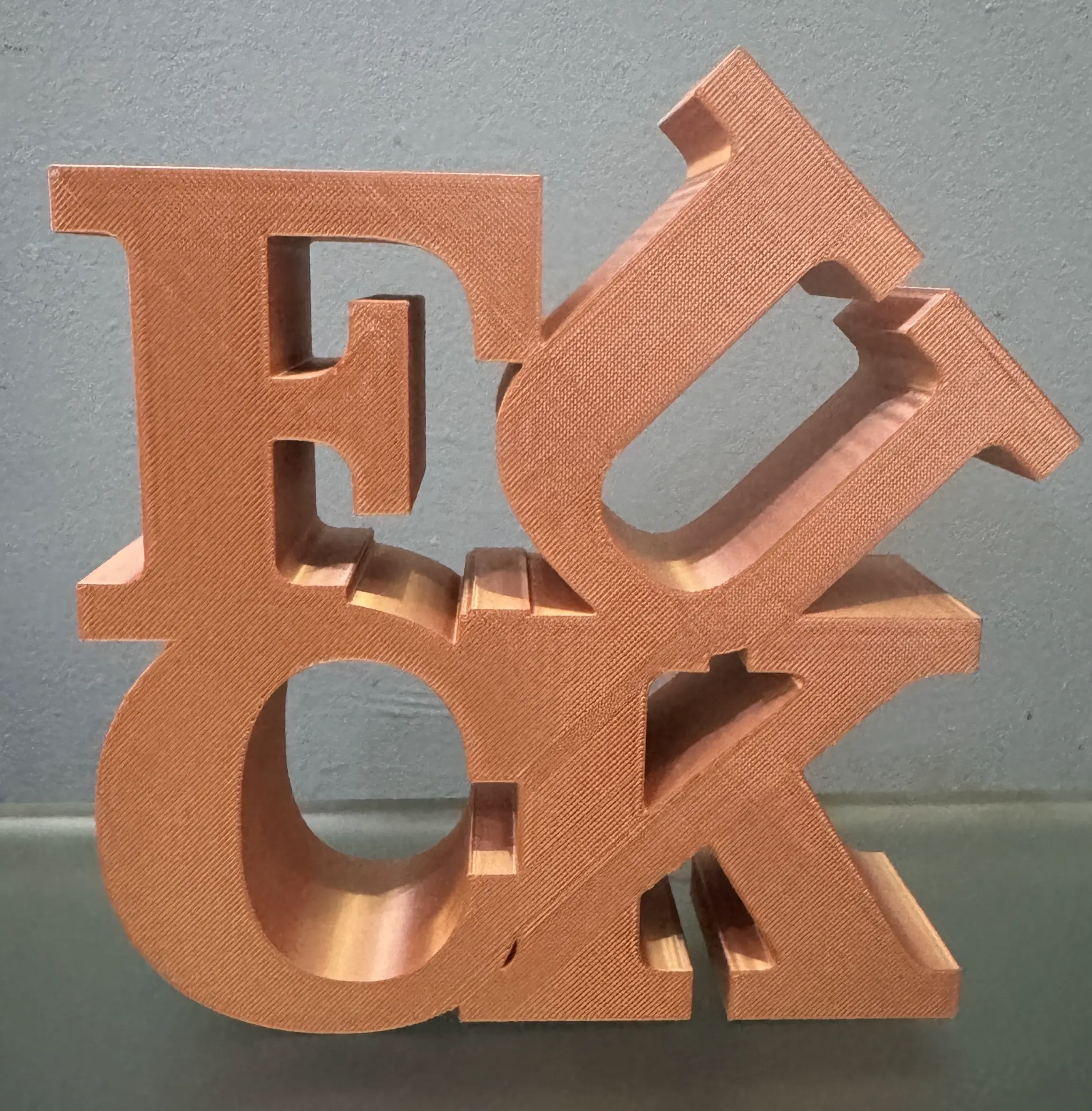 Supreme X Robert Indiana “F**K"sculpture by Mike Kaabe