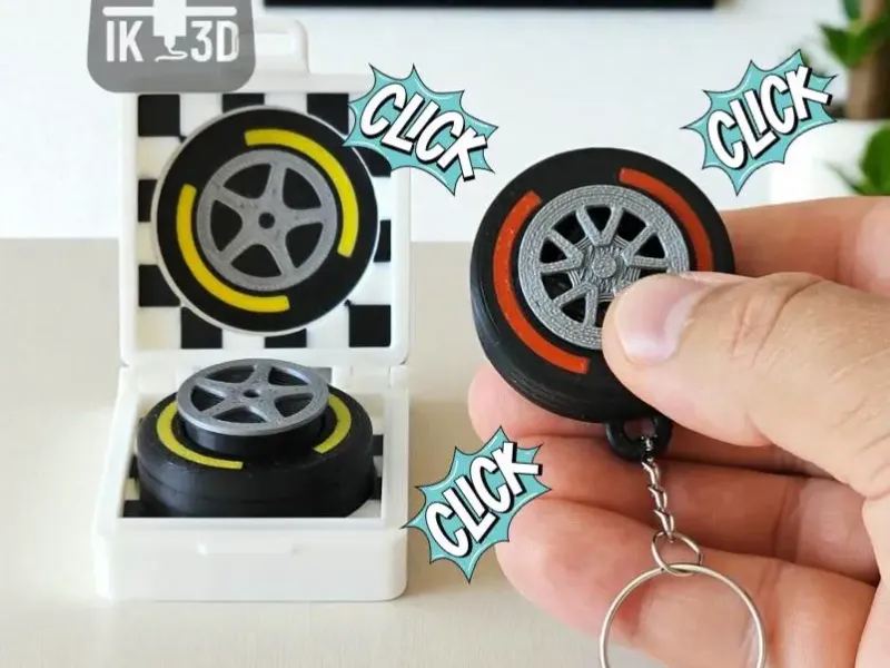 F1 Tire Clicker Toy / Keychain
