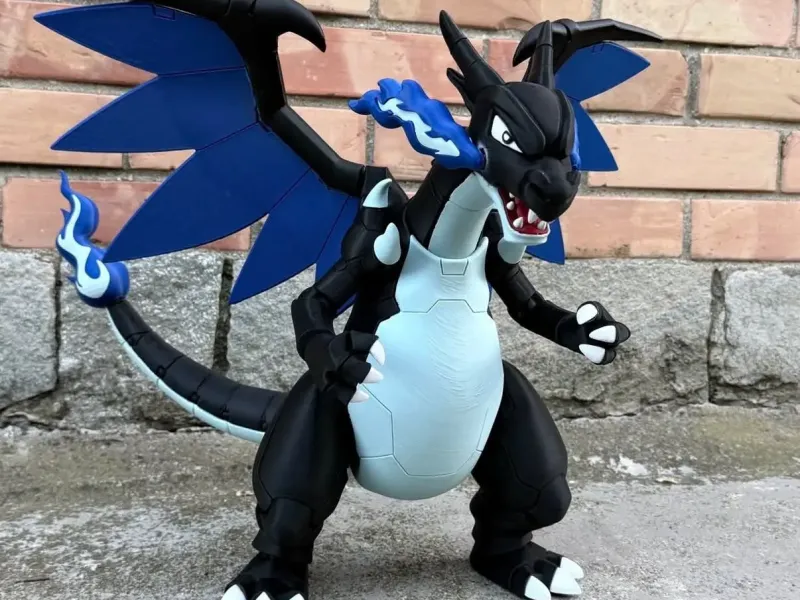 Mega Charizard Pokémon papelcraft doble cola
