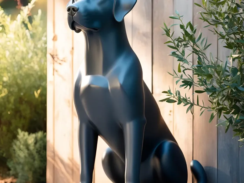 Minimalist Labrador Sculpture – Home Decor Dog Statue