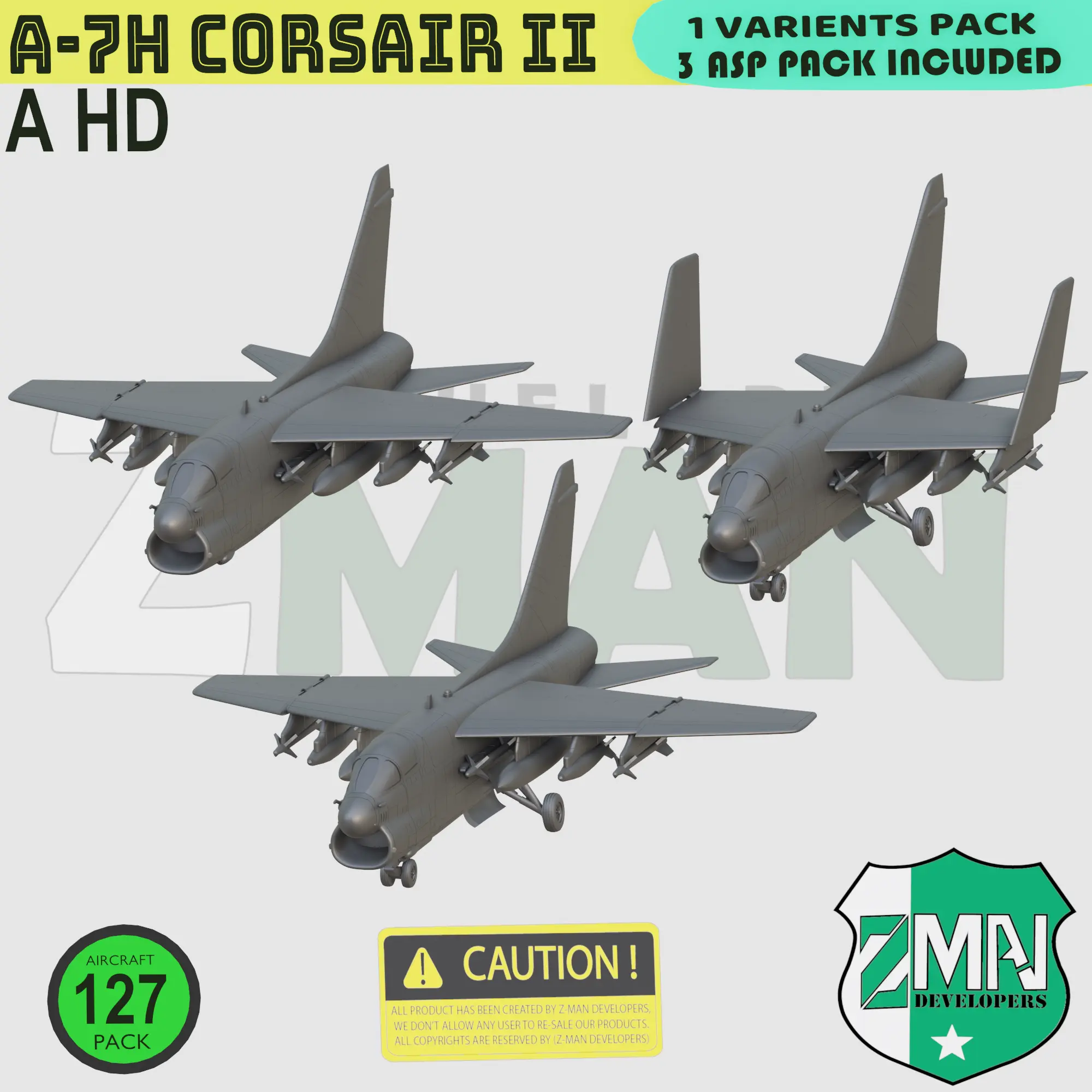 A-7H CORSAIR V6 (3 ASP STYLES-F)