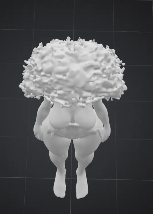 Curly haired Waifu Curvy babe