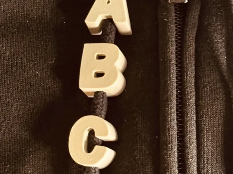 Alphabet Drawstring Charms – Personalized Hoodie Accessories