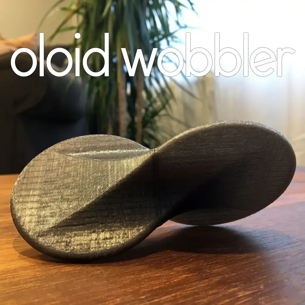 Oloid Wobbler (rolling fidget desk toy)