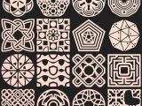 Geometric Coasters & Trivets SVG STL CNC Laser Cut Pack - 3D-4