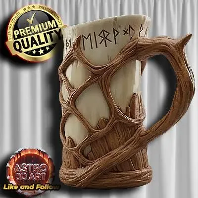 Viking Fantasy Wood Mug ❤️
