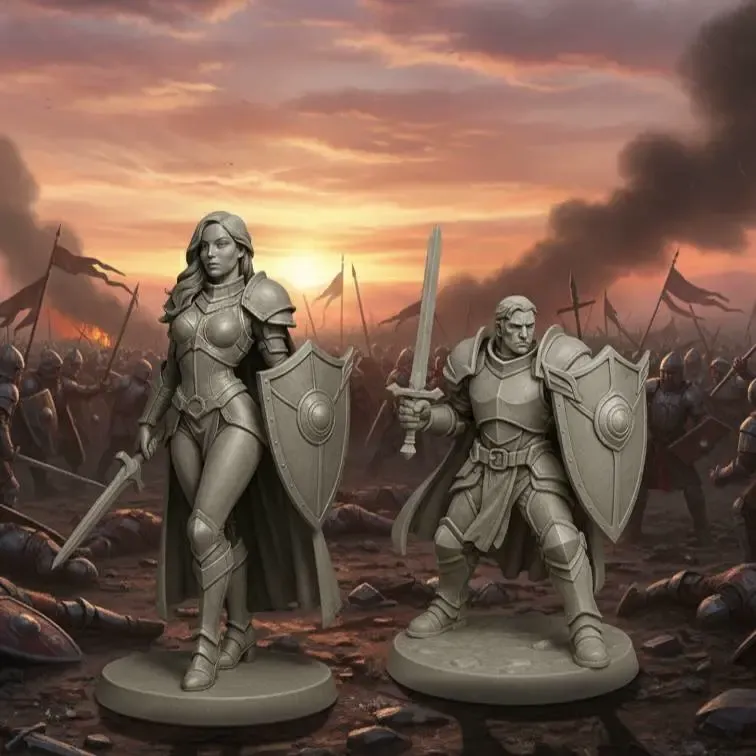 DnD Paladin Miniature (5cm) - Rol