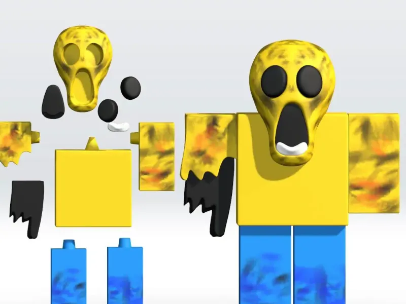 Screamer John Doe Roblox 3D Model STL MultiParts No Support