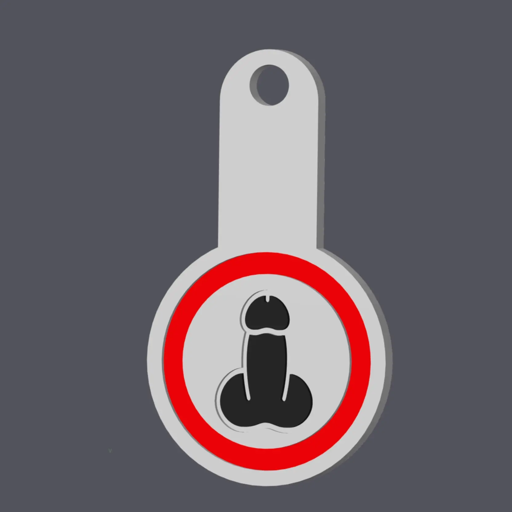 Penis Forbidden - Traffic Sign - Shopping Cart Coin v1