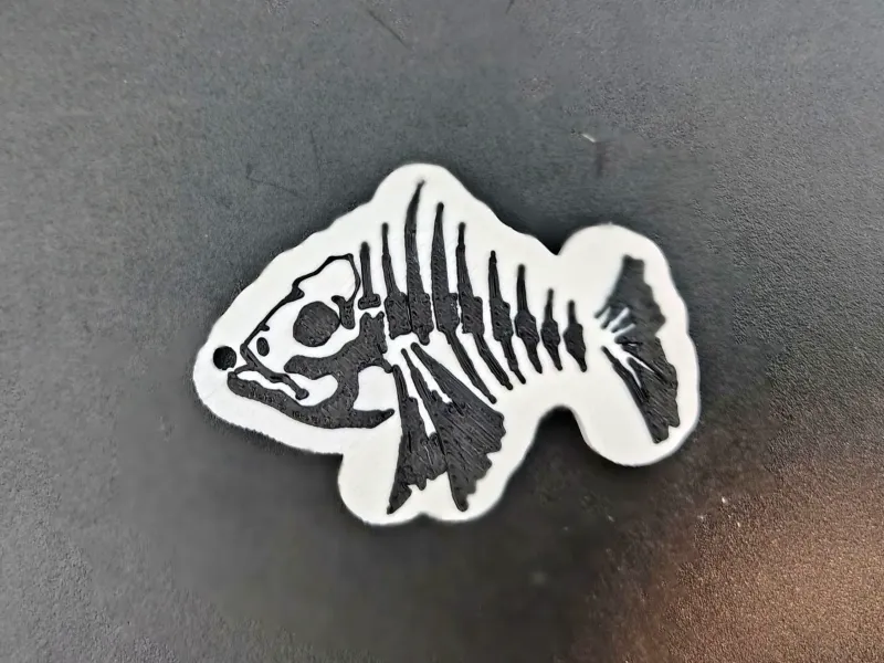 Fishbone keychain