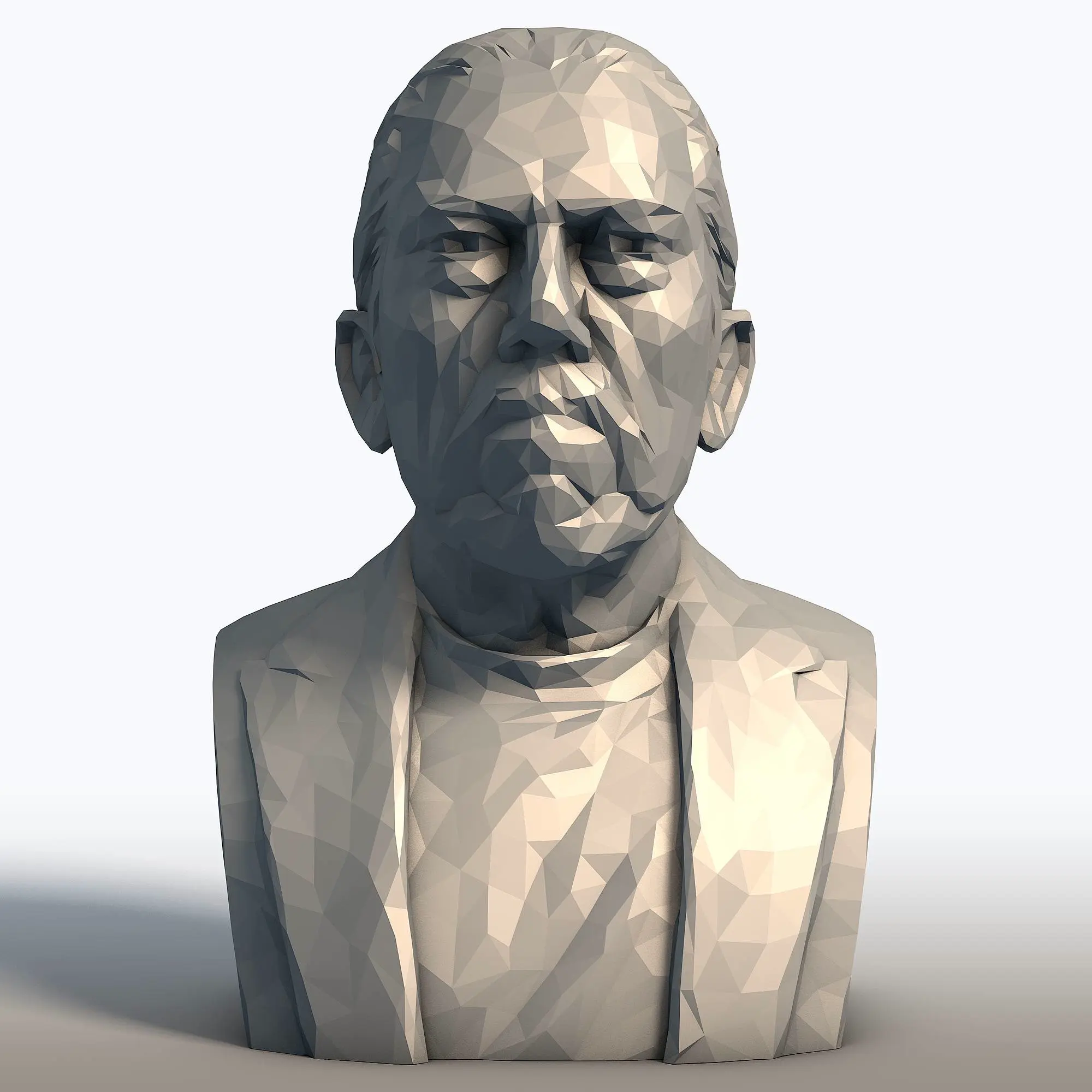 Danny Trejo Low Poly Bust - Machete Actor Sculpture