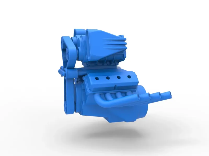 Motor V8 cu supraalimentare dublă Versiunea 7 Scară 1:25