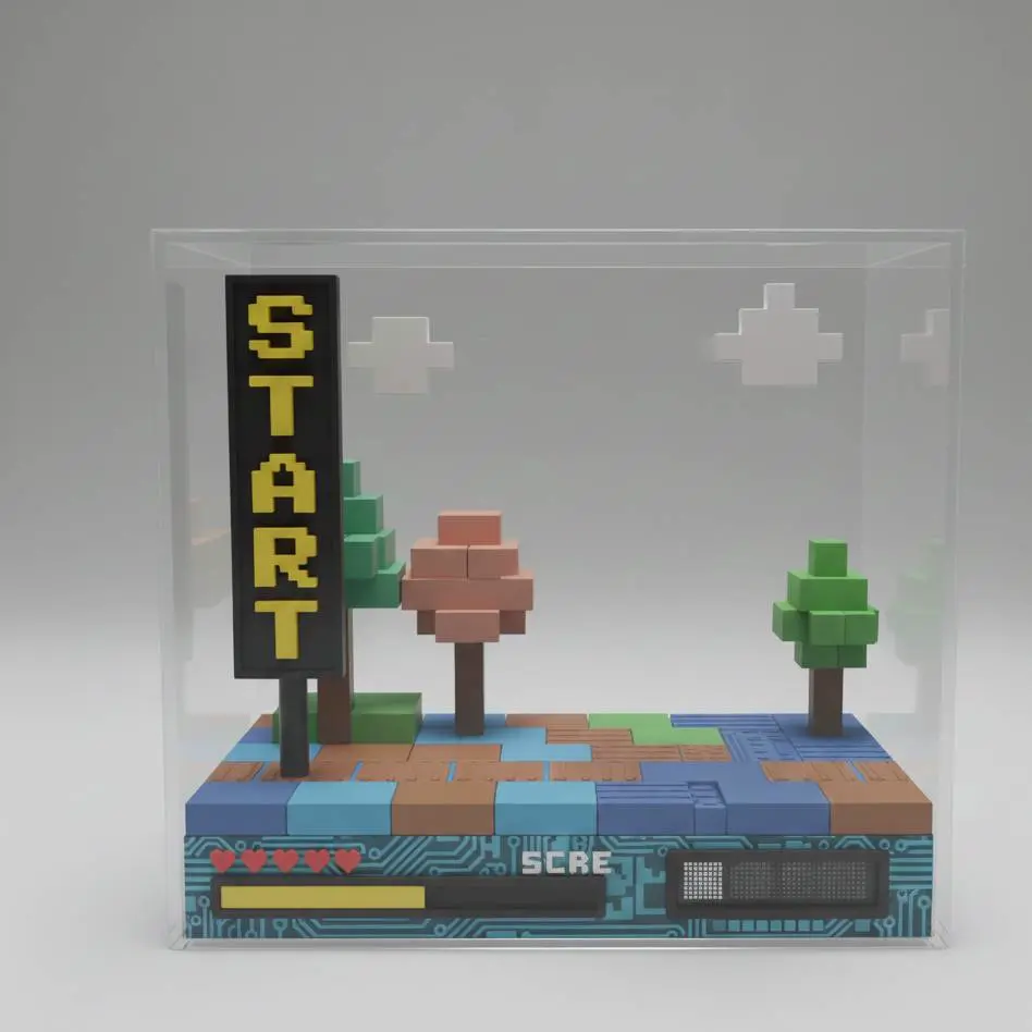 Retro Stage: Pixel Art Display Base