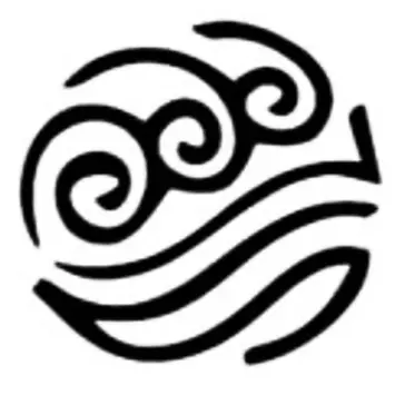 Avatar Wasserstamm-Symbol Schablone