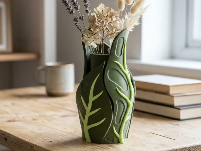 Vaso de Folha - Vaso de Flores Decorativo Inspirado na Natureza