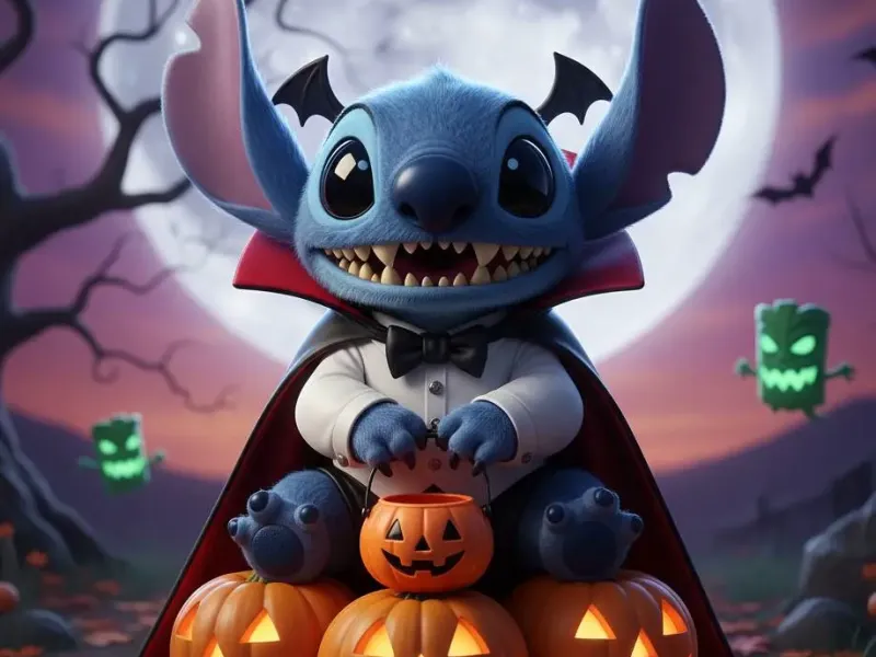 Stitch Halloween dracula