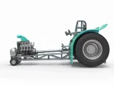 Pulling tractor with single V8 engine Scale 1:25-4