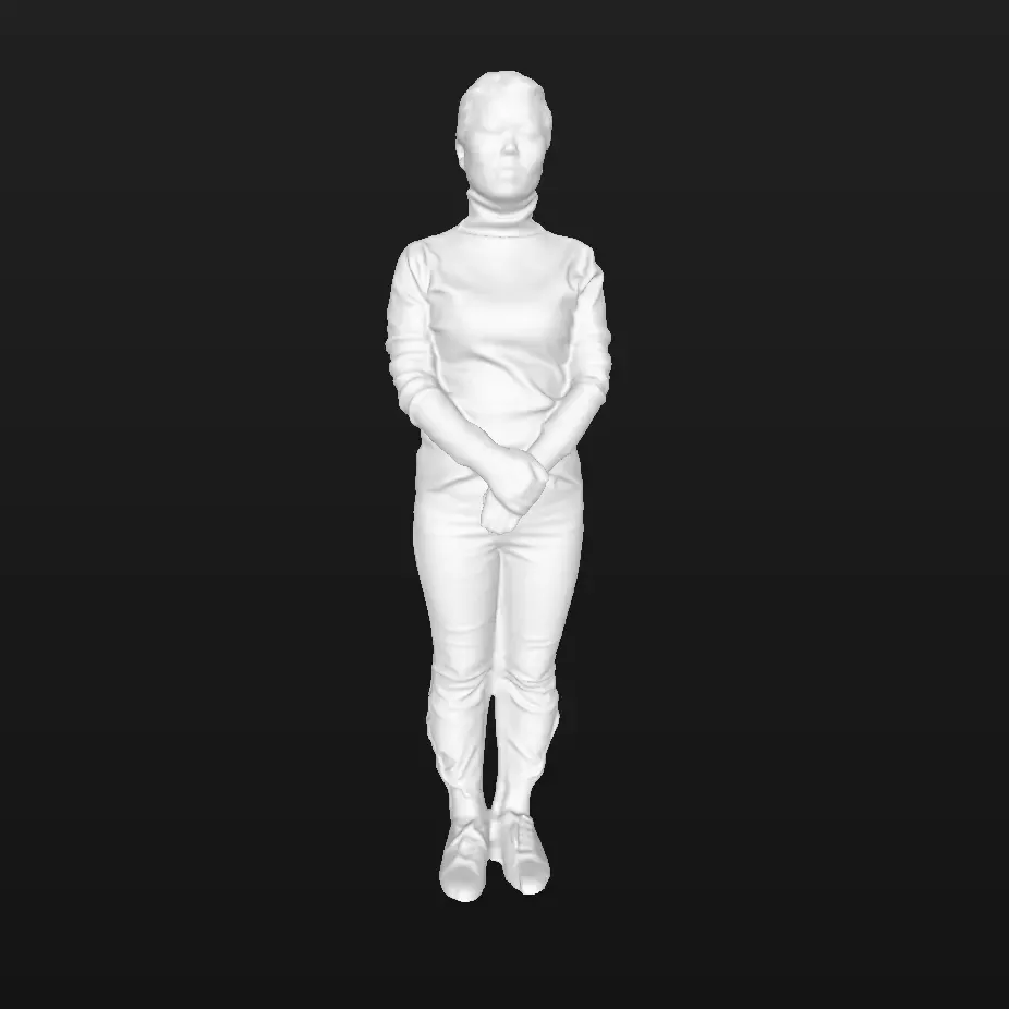 Full-body scanned girl