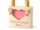 Mother Heart Lock STL File | Forever Loved Mom 3D Model-2