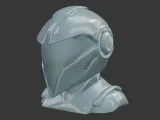 Advanced Sci-Fi Combat Helmet 3D Print Model-5