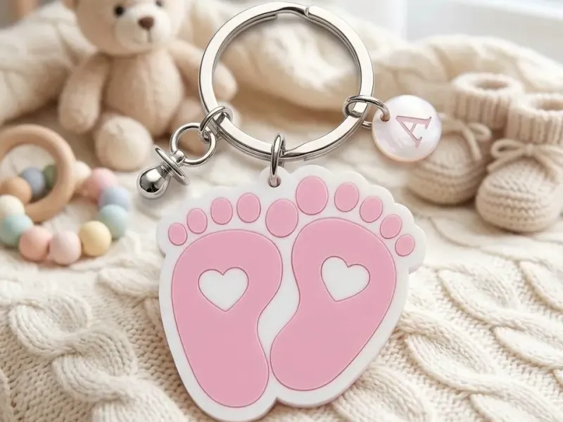Llavero patitas bebe
