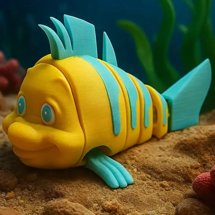 Flexi Flounder - Little Mermaid Articulated Toy