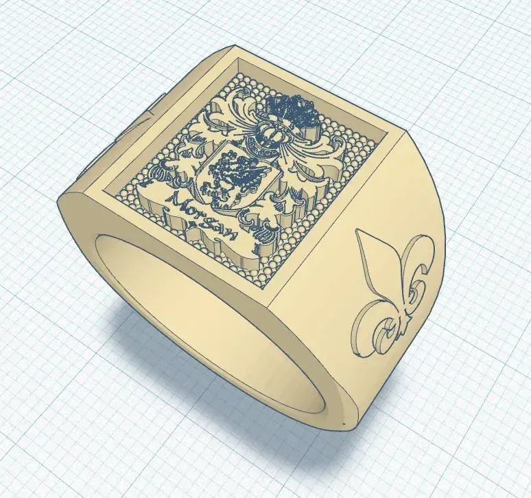 Morgan Family Crest Men's Ring