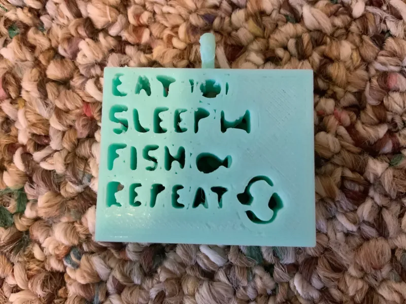 Keychain Eat-sleep-fish-repeat