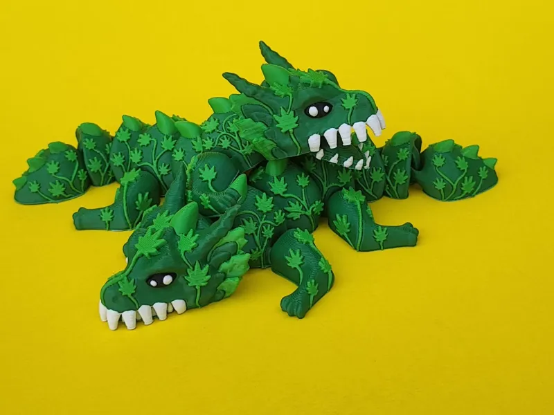 Flexi Cannabis-Drache, bewegliches Beißspielzeug