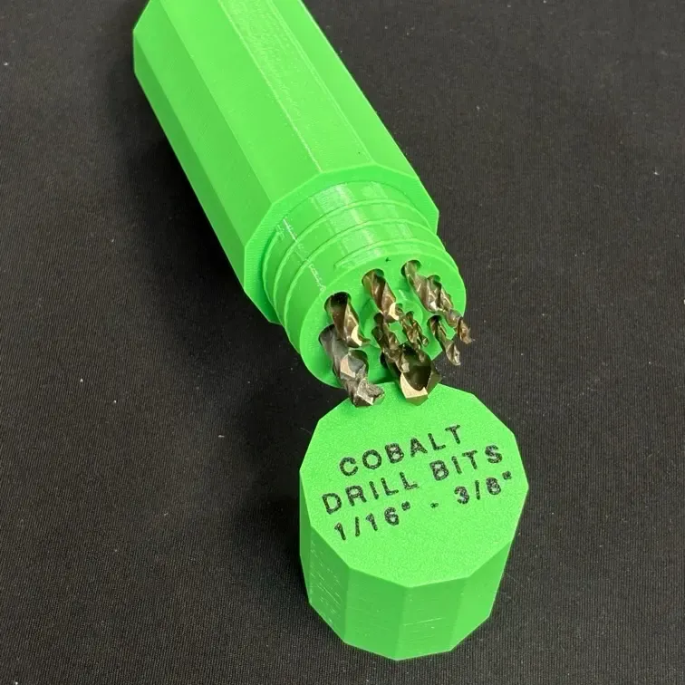 15 PC Cobalt SAE Drill Bit Case
