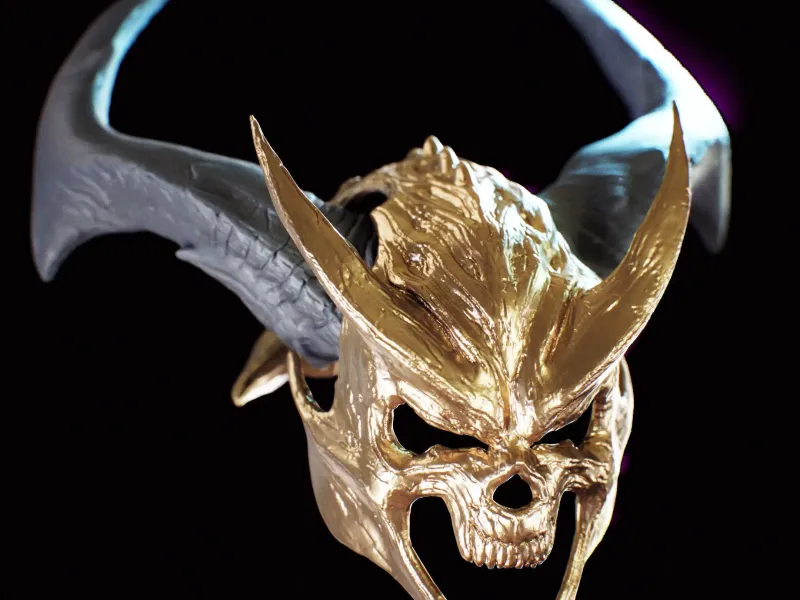 Shao Khan Mask + Hornes from Mortal Kombat