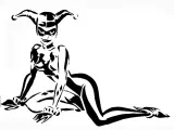 Harley Quinn stencil 6-0